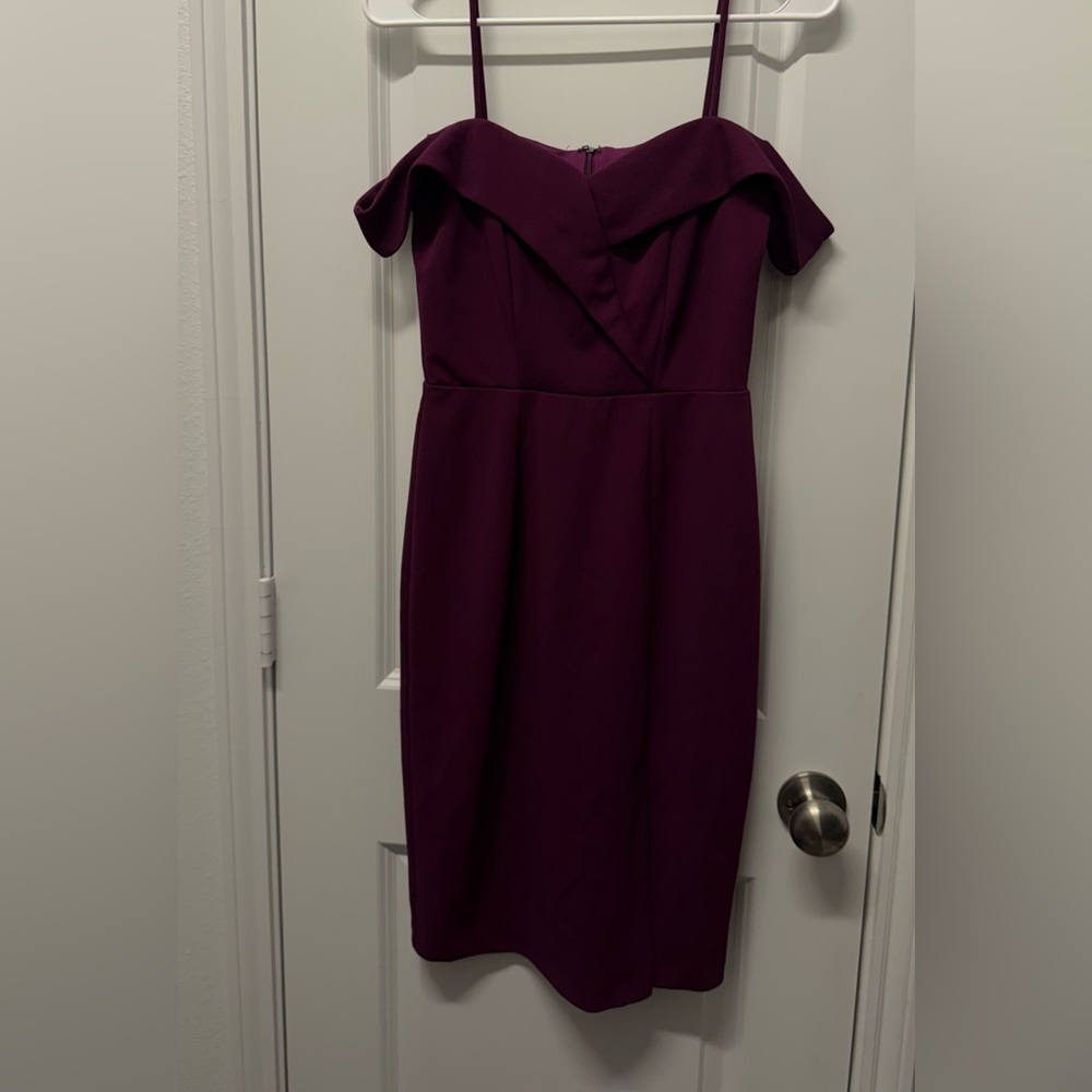 bebe Strapless Plum Dress
